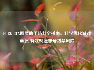 PUBG GFX画质助手防封全指南，科学优化游戏画质 有效规避账号封禁风险