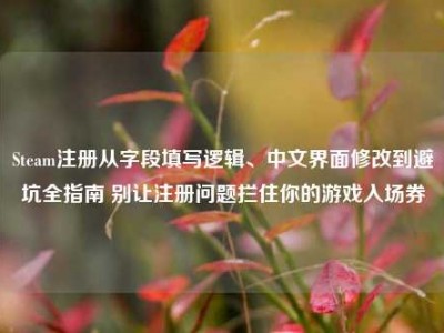 Steam注册从字段填写逻辑、中文界面修改到避坑全指南 别让注册问题拦住你的游戏入场券