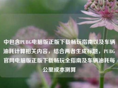 中包含PUBG电脑版正版下载畅玩指南以及车辆油耗计算相关内容，结合两者生成标题，PUBG官网电脑版正版下载畅玩全指南及车辆油耗每公里成本测算