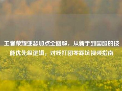 王者荣耀亚瑟加点全图解，从新手到国服的技能优先级逻辑，对线打团零踩坑视频指南
