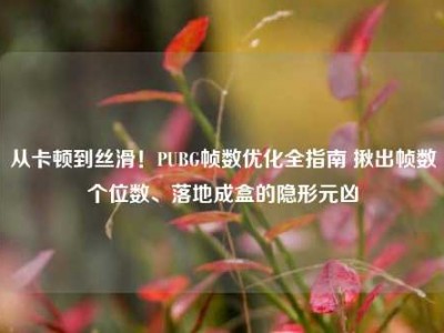 从卡顿到丝滑！PUBG帧数优化全指南 揪出帧数个位数、落地成盒的隐形元凶