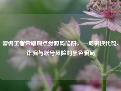 警惕王者荣耀刷点券源码陷阱，一场裹挟代码、诈骗与账号风险的黑色骗局