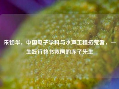 朱物华，中国电子学科与水声工程拓荒者，一生践行教书救国的赤子先生