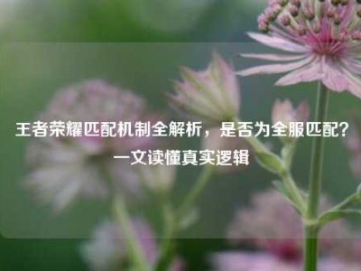 王者荣耀匹配机制全解析，是否为全服匹配？一文读懂真实逻辑