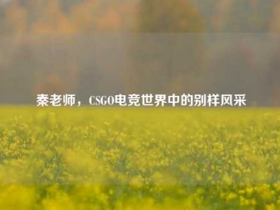 秦老师，CSGO电竞世界中的别样风采