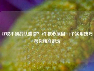 CF收不到战队邀请？3个核心原因+2个实用技巧帮你精准避坑