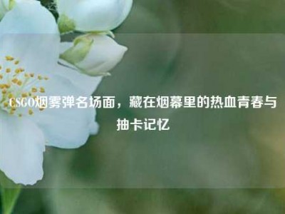 CSGO烟雾弹名场面，藏在烟幕里的热血青春与抽卡记忆