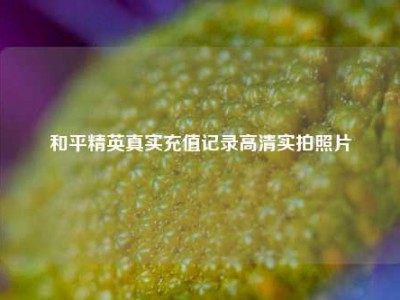 和平精英真实充值记录高清实拍照片