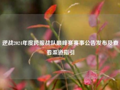 逆战2024年度跨服战队巅峰赛赛事公告发布及查看渠道指引