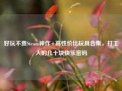 好玩不贵Steam神作+高性价比玩具合集，打工人的几十块快乐密码