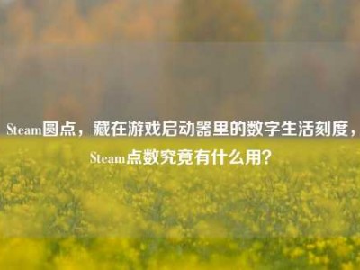 Steam圆点，藏在游戏启动器里的数字生活刻度，Steam点数究竟有什么用？