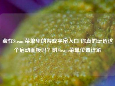 藏在Steam菜单里的游戏宇宙入口 你真的玩透这个启动面板吗？附Steam菜单位置详解