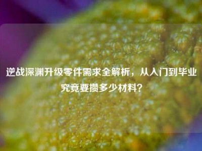 逆战深渊升级零件需求全解析，从入门到毕业究竟要攒多少材料？
