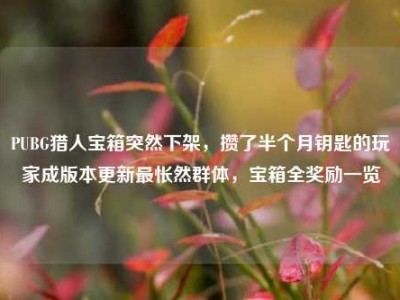 PUBG猎人宝箱突然下架，攒了半个月钥匙的玩家成版本更新最怅然群体，宝箱全奖励一览
