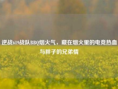 逆战619战队BBQ烟火气，藏在烟火里的电竞热血与胖子的兄弟情