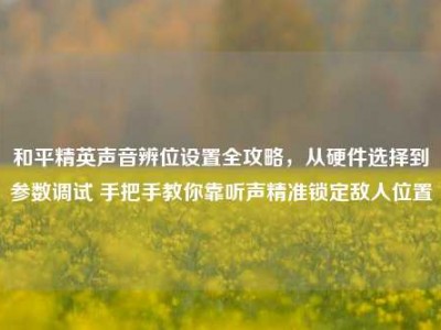和平精英声音辨位设置全攻略，从硬件选择到参数调试 手把手教你靠听声精准锁定敌人位置