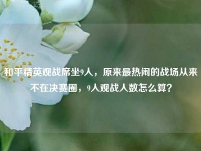 和平精英观战席坐9人，原来最热闹的战场从来不在决赛圈，9人观战人数怎么算？