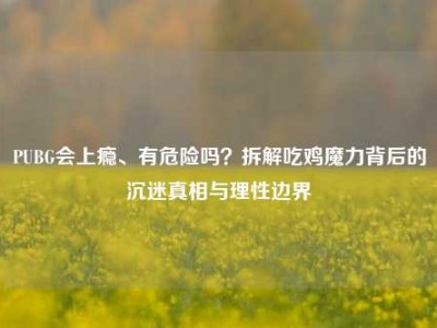 PUBG会上瘾、有危险吗？拆解吃鸡魔力背后的沉迷真相与理性边界