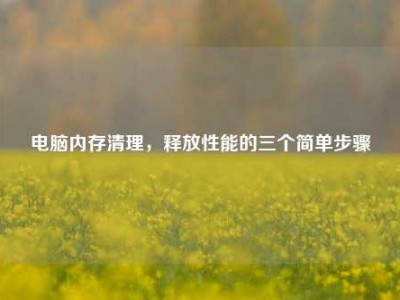 电脑内存清理，释放性能的三个简单步骤