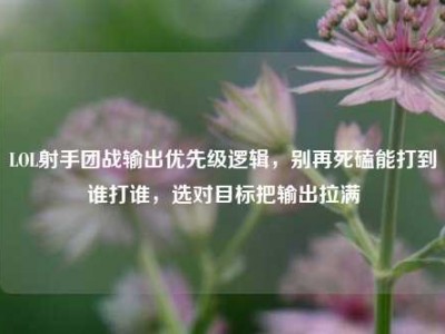 LOL射手团战输出优先级逻辑，别再死磕能打到谁打谁，选对目标把输出拉满