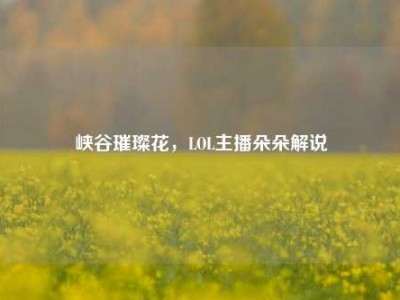 峡谷璀璨花，LOL主播朵朵解说