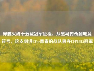 穿越火线十五载冠军征程，从黑马传奇到电竞符号，这支刻进CFer青春的战队勇夺CFPLS15冠军