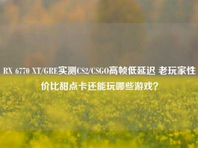 RX 6770 XT/GRE实测CS2/CSGO高帧低延迟 老玩家性价比甜点卡还能玩哪些游戏？