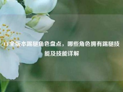 CF全版本踢腿角色盘点，哪些角色拥有踢腿技能及技能详解