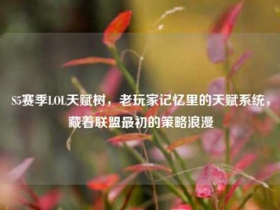 S5赛季LOL天赋树，老玩家记忆里的天赋系统，藏着联盟最初的策略浪漫