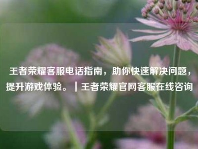王者荣耀客服电话指南，助你快速解决问题，提升游戏体验。｜王者荣耀官网客服在线咨询