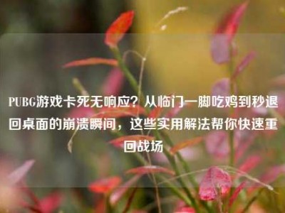 PUBG游戏卡死无响应？从临门一脚吃鸡到秒退回桌面的崩溃瞬间，这些实用解法帮你快速重回战场