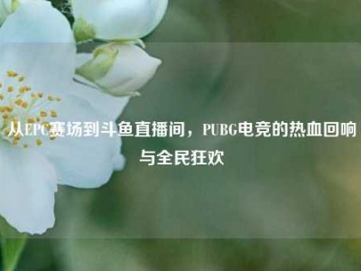从EPC赛场到斗鱼直播间，PUBG电竞的热血回响与全民狂欢