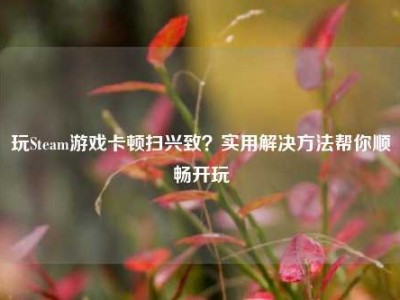 玩Steam游戏卡顿扫兴致？实用解决方法帮你顺畅开玩