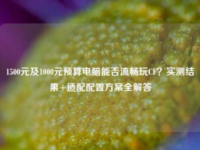 1500元及1000元预算电脑能否流畅玩CF？实测结果+适配配置方案全解答