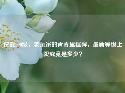 逆战200级，老玩家的青春里程碑，最新等级上限究竟是多少？