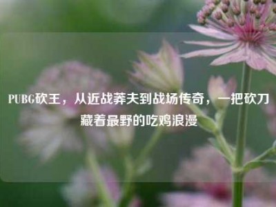 PUBG砍王，从近战莽夫到战场传奇，一把砍刀藏着最野的吃鸡浪漫