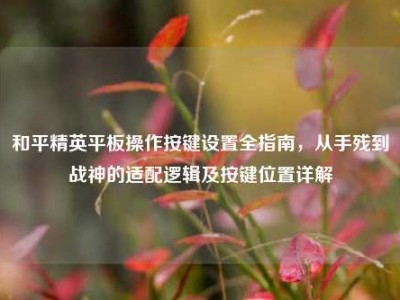和平精英平板操作按键设置全指南，从手残到战神的适配逻辑及按键位置详解