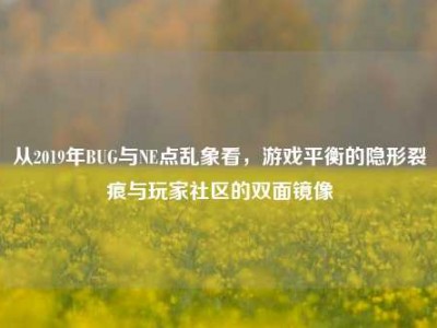 从2019年BUG与NE点乱象看，游戏平衡的隐形裂痕与玩家社区的双面镜像