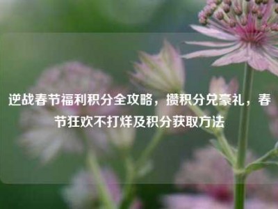 逆战春节福利积分全攻略，攒积分兑豪礼，春节狂欢不打烊及积分获取方法