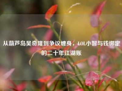 从葫芦岛吴奇隆到争议缠身，LOL小智与钱绑定的二十年江湖账