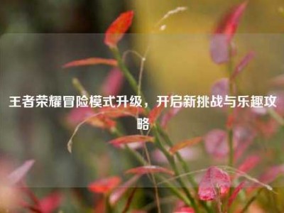 王者荣耀冒险模式升级，开启新挑战与乐趣攻略