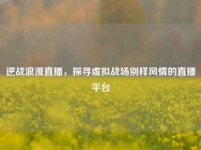 逆战浪漫直播，探寻虚拟战场别样风情的直播平台