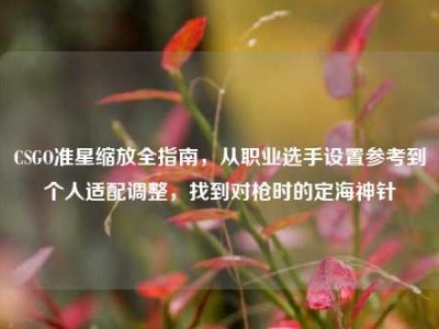 CSGO准星缩放全指南，从职业选手设置参考到个人适配调整，找到对枪时的定海神针