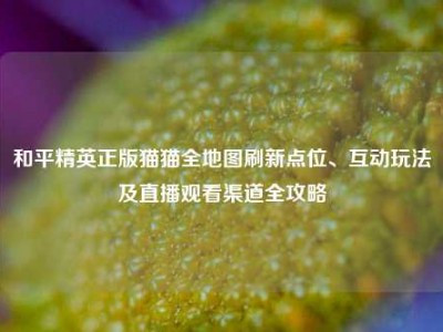 和平精英正版猫猫全地图刷新点位、互动玩法及直播观看渠道全攻略