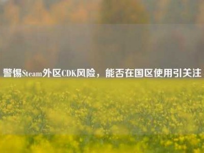 警惕Steam外区CDK风险，能否在国区使用引关注