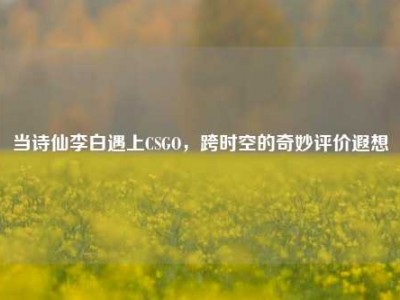 当诗仙李白遇上CSGO，跨时空的奇妙评价遐想