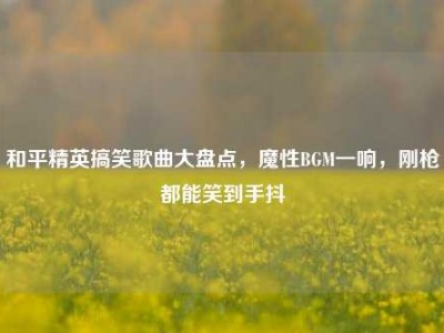 和平精英搞笑歌曲大盘点，魔性BGM一响，刚枪都能笑到手抖