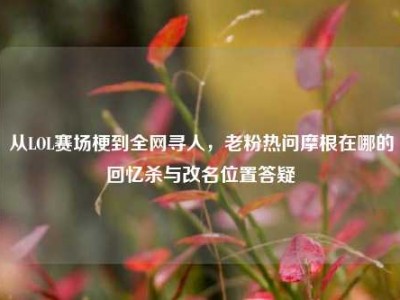 从LOL赛场梗到全网寻人，老粉热问摩根在哪的回忆杀与改名位置答疑
