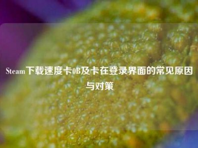 Steam下载速度卡0B及卡在登录界面的常见原因与对策