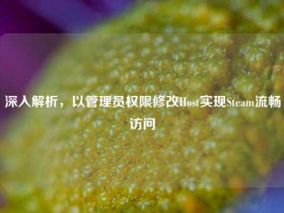 深入解析，以管理员权限修改Host实现Steam流畅访问